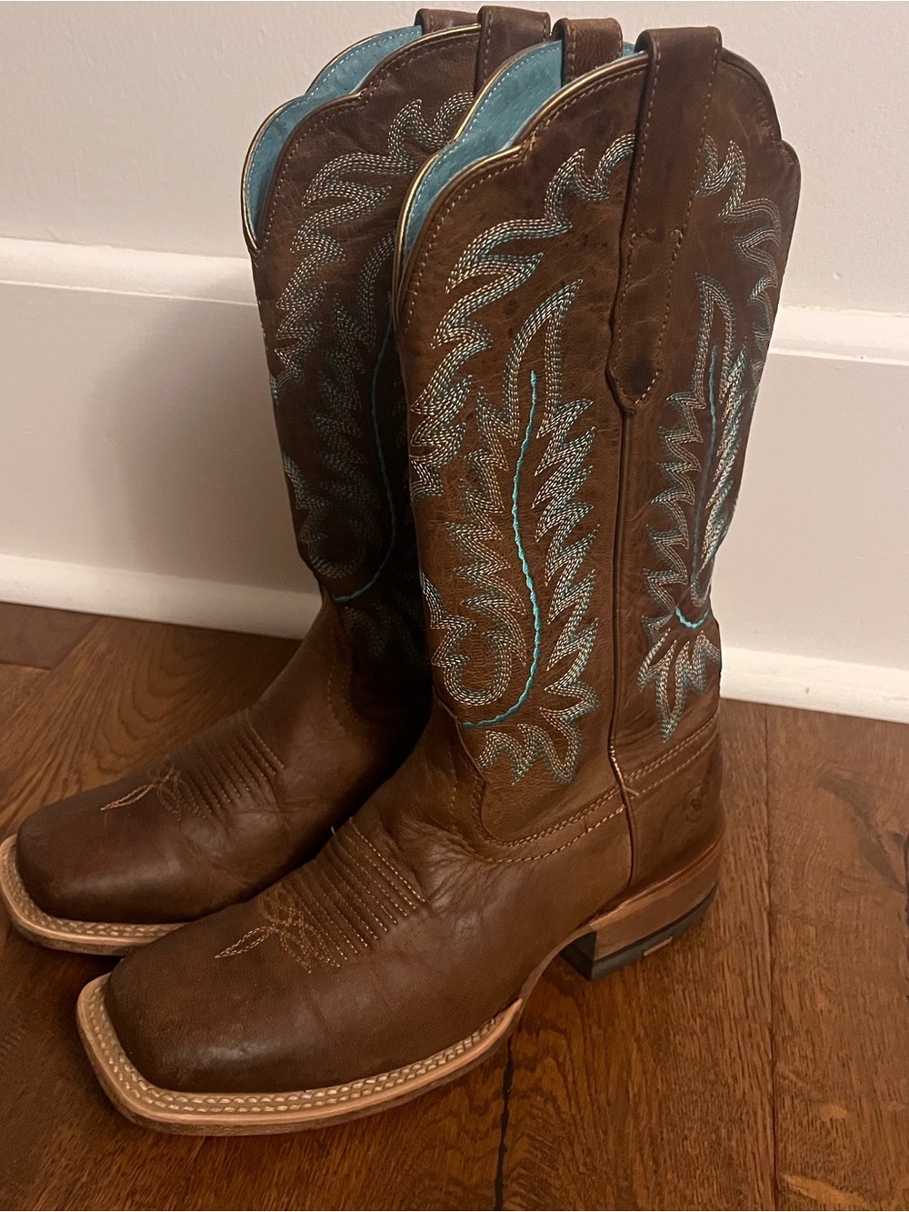 Ariat Tilly Frontier 10061144 Sassy Brown Western Cowboy Boots Turquoise 7 B